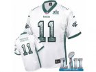 Men Nike Philadelphia Eagles #11 Carson Wentz Elite White Drift Fashion Super Bowl LII NFL Jersey