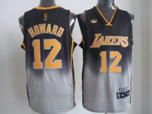 nba los angeles lakers #12 dwight howard black-grey