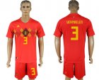 Belgium 3 VERMRELEN Home 2018 FIFA World Cup Soccer Jersey