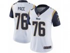 Women Nike Los Angeles Rams #76 Orlando Pace Vapor Untouchable Limited White NFL Jersey