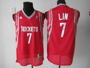 nba houston rockets #7 jeremy lin red