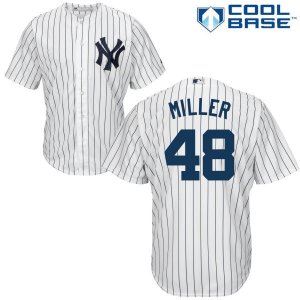 Men\'s Majestic New York Yankees #48 Andrew Miller Authentic White Home MLB Jersey
