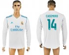 2017-18 Real Madrid 14 CASEMIRO Home Long Sleeve Thailand Soccer Jersey