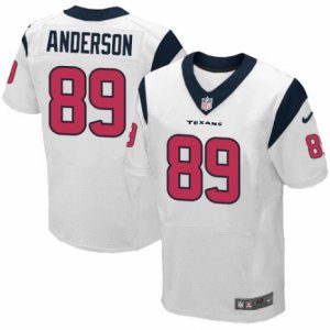 Mens Nike Houston Texans #89 Stephen Anderson Elite White NFL Jersey