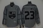 NHL los angeles kings #23 brown Charcoal Cross Check Fashion jerseys