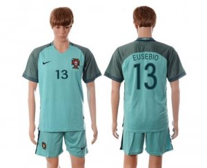 Portugal #13 Eusebio Away Soccer Country Jersey