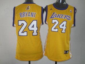 women nba los angeles lakers #24 bryant yellow