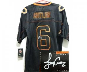 Nike jerseys chicago bears #6 cutler black[Elite lights out signature]