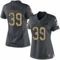 Womens Nike New England Patriots #39 Montee Ball Limited Black 2016 Salute to Service NFL Jersey