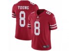 Mens Nike San Francisco 49ers #8 Steve Young Vapor Untouchable Limited Red Team Color NFL Jersey