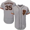 Mens Majestic San Francisco Giants #35 Brandon Crawford Gray Flexbase Authentic Collection MLB Jersey