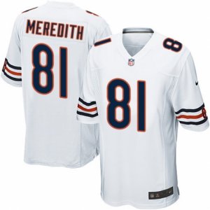 Men\'s Nike Chicago Bears #81 Cameron Meredith Game White NFL Jersey