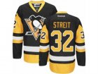 Mens Reebok Pittsburgh Penguins #32 Mark Streit Authentic Black Gold Third NHL Jersey