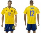 Ukraine #12 Pyatov Home Soccer Country Jersey