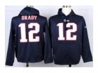 Nike jerseys new england patriots #12 tom brady blue[pullover hooded sweatshirt]