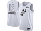 Men Nike San Antonio Spurs #12 LaMarcus Aldridge White NBA Jordan Swingman 2018 All-Star Game Jersey