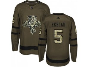 Youth Adidas Florida Panthers #5 Aaron Ekblad Green Salute to Service Stitched NHL Jersey