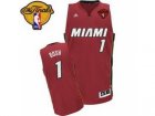 nba Miami Heat #1 Chris Bosh red2012 Fianls Revolution 30 Swingman