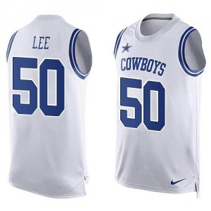 Nike Dallas Cowboys #50 Sean Lee White Men Stitched NFL Limited Tank Top Jersey