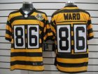 Nike NFL Pittsburgh Steelers #86 Ward Yellow Black 80th Throwback Elite jerseys