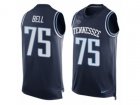 Nike Tennessee Titans #75 Byron Bell Limited Navy Blue Player Name & Number Tank Top Tank Top NFL Jersey