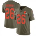 Nike Browns #26 Derrick Kindred Olive Salute To Service Limited Jersey