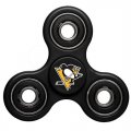 Penguins Team Logo Black Finger Spinner
