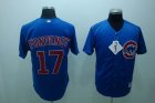 mlb chicago cubs fontenot #17 blue