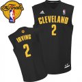 Men's Adidas Cleveland Cavaliers #2 Kyrie Irving Swingman Black Fashion 2016 The Finals Patch NBA Jersey