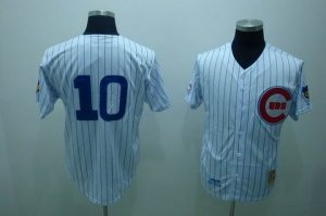 mlb chicago cubs santo #10 m&n white(blue strip)