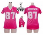 2015 Super Bowl XLIX nike women nfl jerseys new england patriots #87 gronkowski pink[draft him ii top]