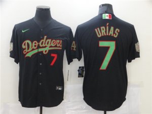 Dodgers #7 Julio Urias Black World Series Nike Cool Base Jersey