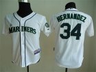 Yout mlb Seattle Mariners #34 Hernandez White jersey