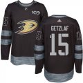 Mens Anaheim Ducks #15 Ryan Getzlaf Black 1917-2017 100th Anniversary Stitched NHL Jersey