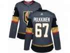 Women Adidas Vegas Golden Knights #67 Teemu Pulkkinen Authentic Gray Home NHL Jersey