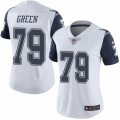 Women's Nike Dallas Cowboys #79 Chaz Green Limited White Rush NFL Jersey