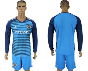 2018-19 New York City FC Lake Blue Goalkeeper Long Sleeve Soccer Jersey