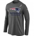 2015 Super Bowl XLIX Nike New England Patriots Long Sleeve T-Shirt Dark grey