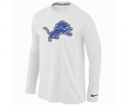 Nike Detroit Lions Logo Long Sleeve T-Shirt WHITE