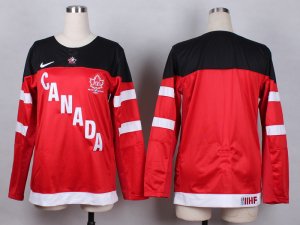 Women NHL Team Canada Olympic blank red jerseys[100 th]