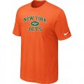 New York Jets Heart & Soul Orange T-Shirt