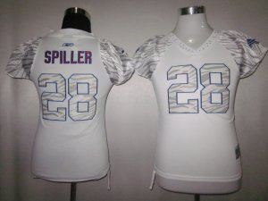 women nfl buffalo bills #28 spiller field flirt fashion white[zebra]