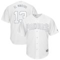 Padres #13 Manny Machado El Ministro White 2019 Players Weekend Player Jersey