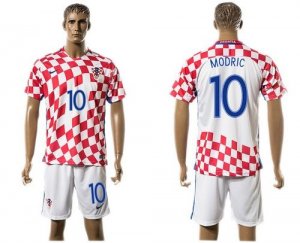 Croatia #10 Modric Home Soccer Country Jersey