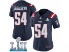 Women Nike New England Patriots #54 Tedy Bruschi Limited Navy Blue Rush Vapor Untouchable Super Bowl LII NFL Jersey