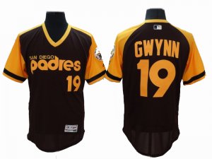 2016 Men San Diego Padres #19 Tony Gwynn Coffee Road Throwback Flexbase Authentic Collection Jersey