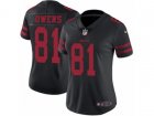 Women Nike San Francisco 49ers #81 Terrell Owens Vapor Untouchable Limited Black NFL Jersey