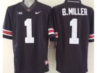 NCAA Ohio State Buckeyes #1 B.Miller black jerseys