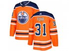 Adidas Edmonton Oilers #31 Grant Fuhr Orange Home Authentic Stitched NHL Jersey