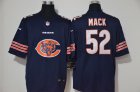 Men Chicago Bears #52 Khalil Mack Navy Blue 2020 Big Logo Vapor